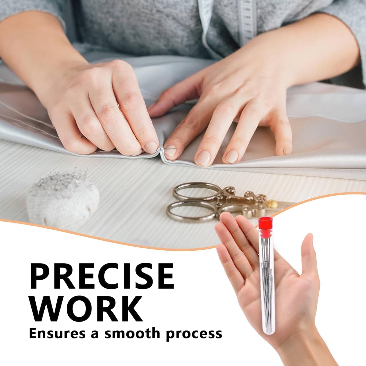 37Pcs Stainless Steel Sewing Needles for Big Eye Steel Sewing Needles Kit with Sewing Kit for Adults - Steel Needles for Hand Sewing Kit with Thread Kit, Threader and Needle Repair Kit - Image 6