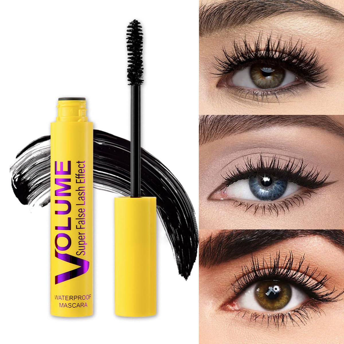 MODIDSTU Glitter Diamond Mascara - Shimmering Colorful Sparkle Lashes, Metallic Pearlescent Glitter, Smudge-Proof & Waterproof for Party/Rave/Festival Makeup rose red