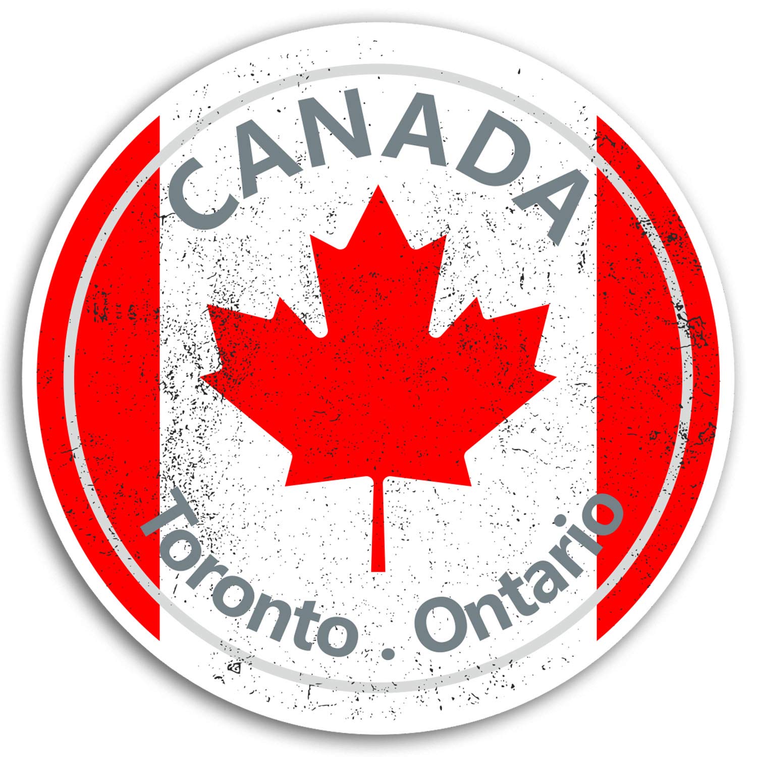 Destination Vinyl Ltd Multi 2 X 10Cm Toronto Ontario Vinyl Stickers - Canada Sticker Laptop Luggage #20124 (10Cm Wide)