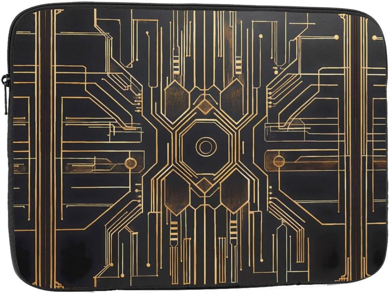 Symmetrical Electrode Path Printed 17 inch Laptop Case, Business/Office Commuter Laptop Case