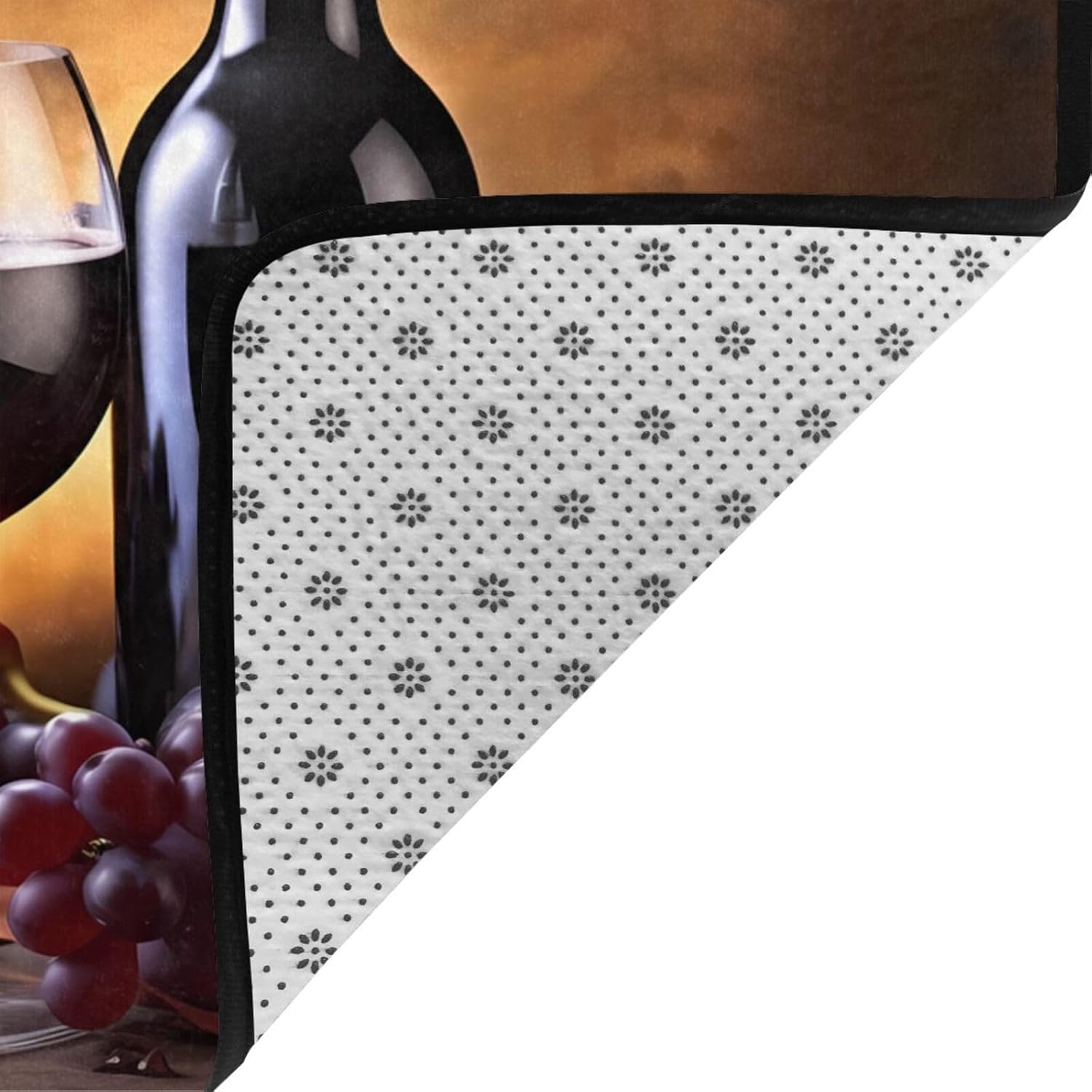 Flannel Non-Slip (Grape Wine) Rug Pad 80×50in Soft Washable Protective for Hardwood Floors Bedroom Bathroom Living Room