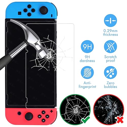 Miniatura 5 de Carrying Case for Nintendo Switch with 2 Pack Screen Protector Joy Con Cover Transparent Hard Cover for Nintendo Switch Console Accessories