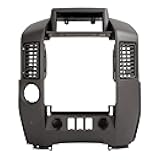 Instrument Panel Lid Finisher Bezel Compatible with 2004-2015 Nissan Titan Pathfinder Armada Dash Audio A/C (WITH Center Speaker, Silvery Grey)
