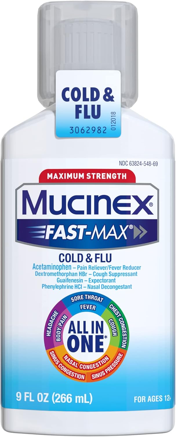 Mucinex FastMax Maximum Strength AllInOne Cold & Flu, 9