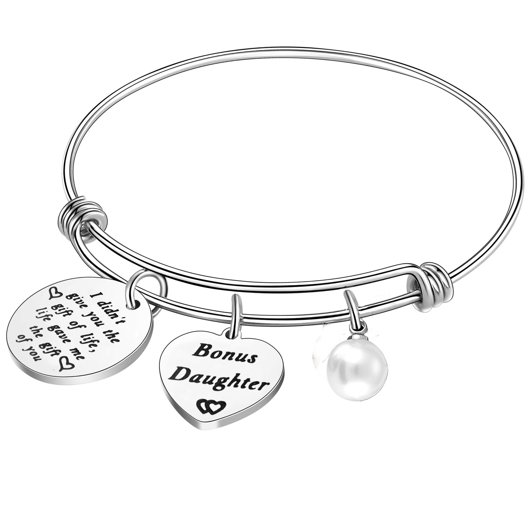Nimteve Daughter Gifts from Mom I Didn’t Give You The Gift of Life Life Gave Me The Gift of You Bonus Daughter Gifts