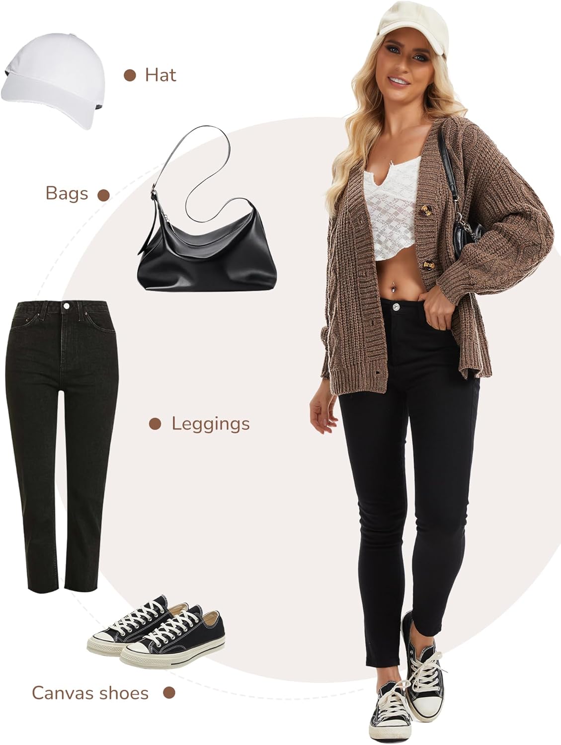 Women Oversized Cardigans Sweater 2025 Long Sleeve Cable Knit Sweater Fall Winter Open Front Button Casual Outwear - Image 5