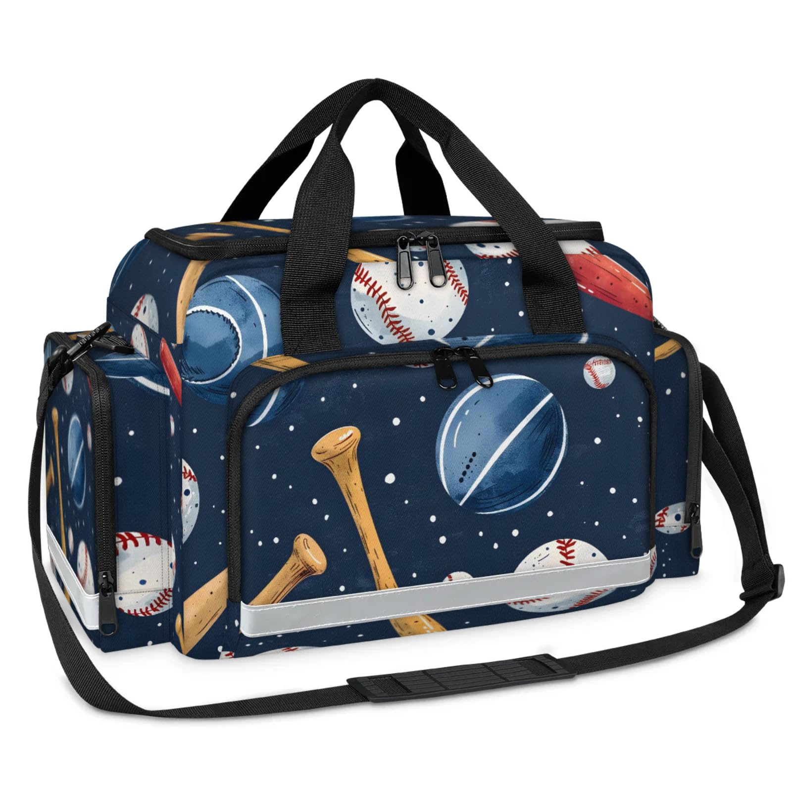 GzLeyigou First Aid Bags Empty, Cartoon Baseball Emergency Bag First Aid Kit Multiple Compartment Kit Carrier On Call Trauma Bag For Paramedics Emergency Medical Supplies Kit