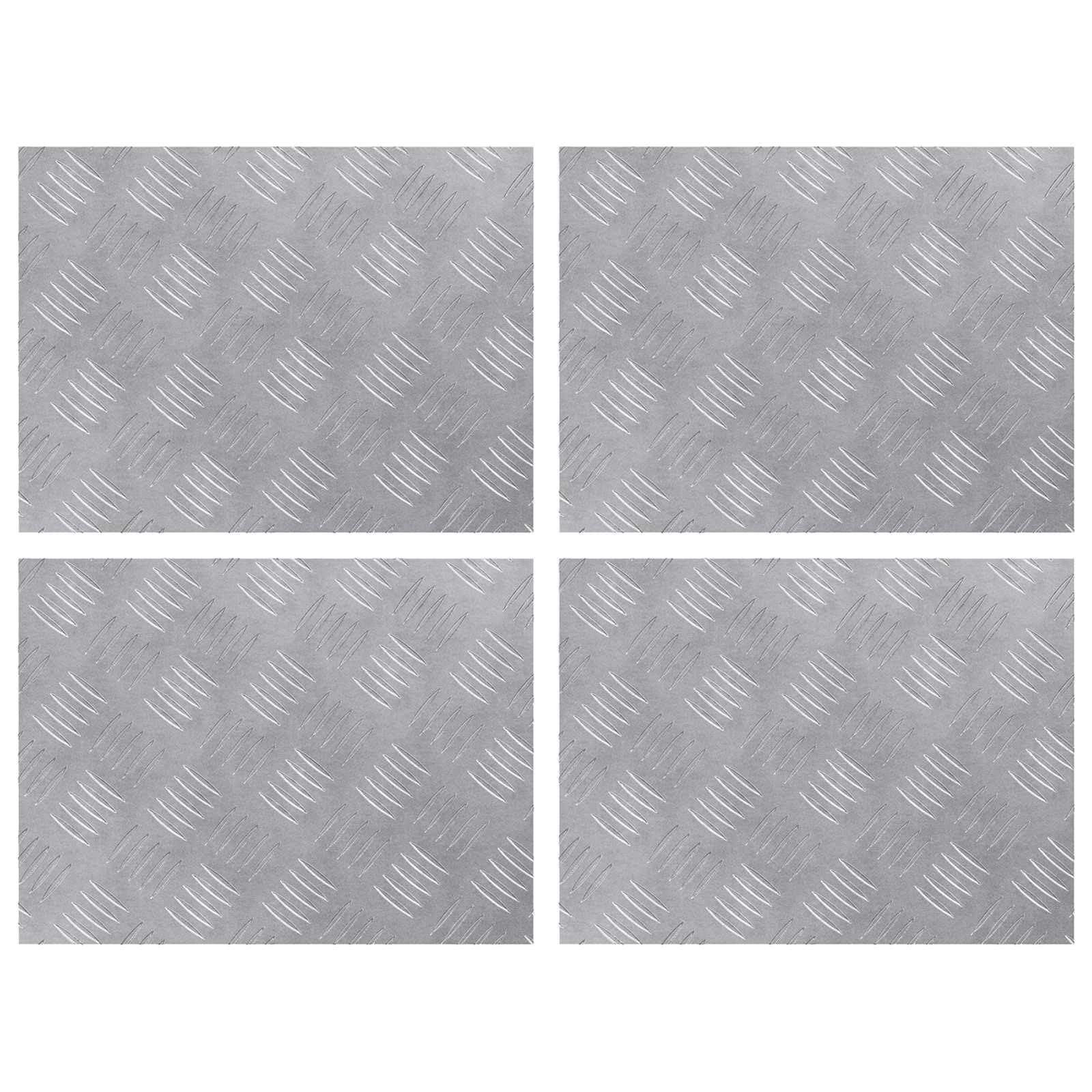 Aluminiowa blacha ryflowana na schody, 40 x 30 cm, kąt prosty, zestaw 4 szt., do użytku wewnątrz i na zewnątrz, antypoślizgowa nakładka na schody drewniane i do biura