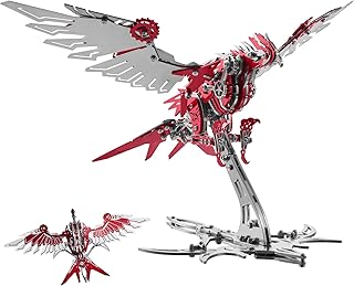 Eagle 3D Metal Model Kits for Adults and Teens,3D Metal Puzzles, Mechanical Assembly Models, Collectible Mechanical Engineering Crafts for Home Office Decoration & Gift (Red)