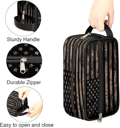 Miniatura 3 de Pardick Neceser de viaje para mujeres y hombres, ligera, organizador de maquillaje, bolsa de afeitado impermeable, kit de Dopp con gran capacidad