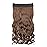 REECHO 20 1-Pack 3/4 Full Head Curly Wave Clips in on Synthetic Hair Extensions HE008 Hairpieces for Women 5 Clips 4.5 Oz per Piece - Medium Warm Brown