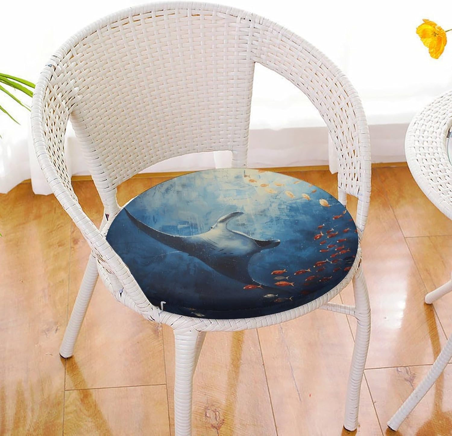 Manta Ray and Fish Chair Cushions Floor Pillow Chair Pad