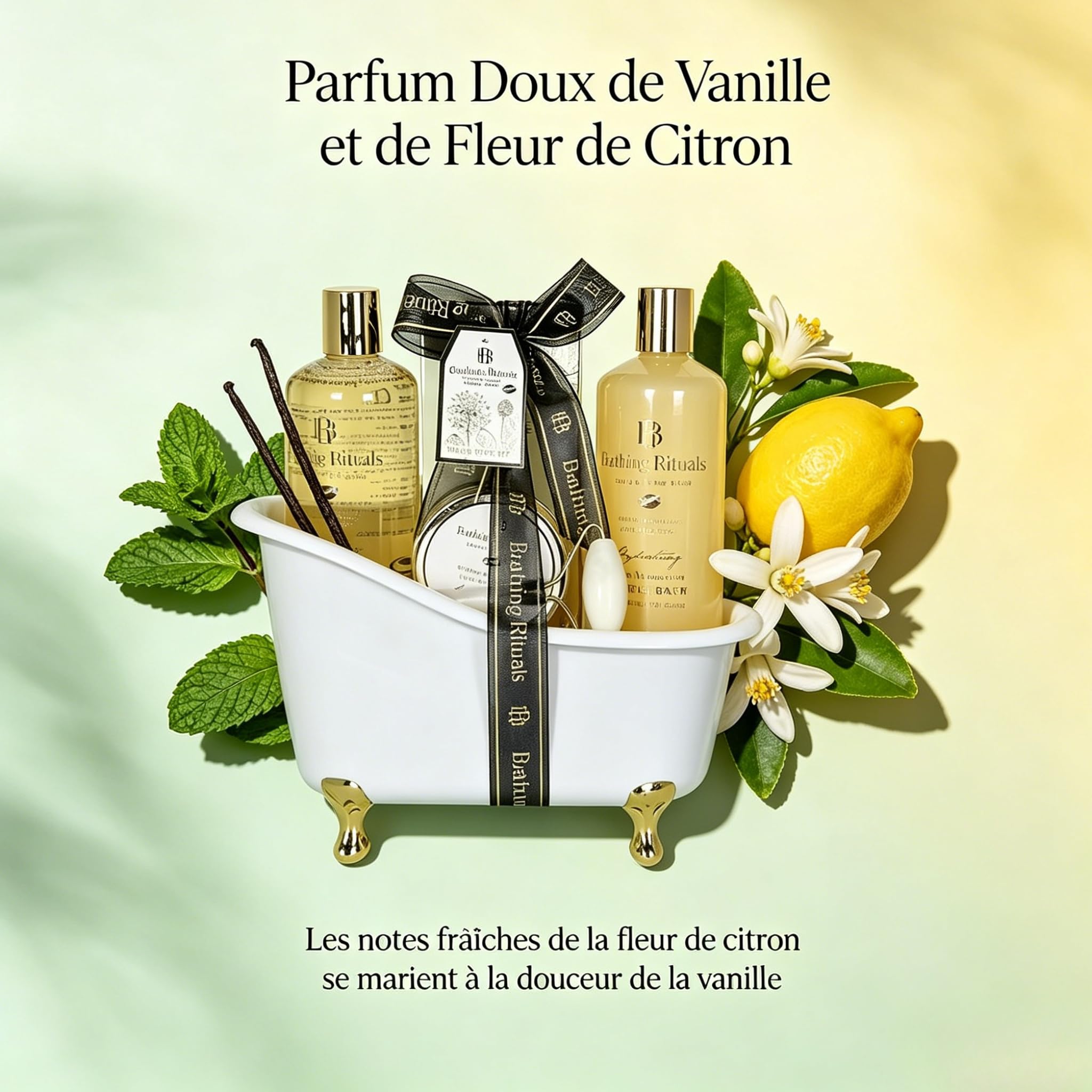 GLOSS ! Cofanetto da bagno BAIGNOIRE – Cofanetto regalo di Natale – Idea regalo per compleanno, insegnante, San Valentino, festa della mamma – Benessere e relax - VANILLE & ROSE