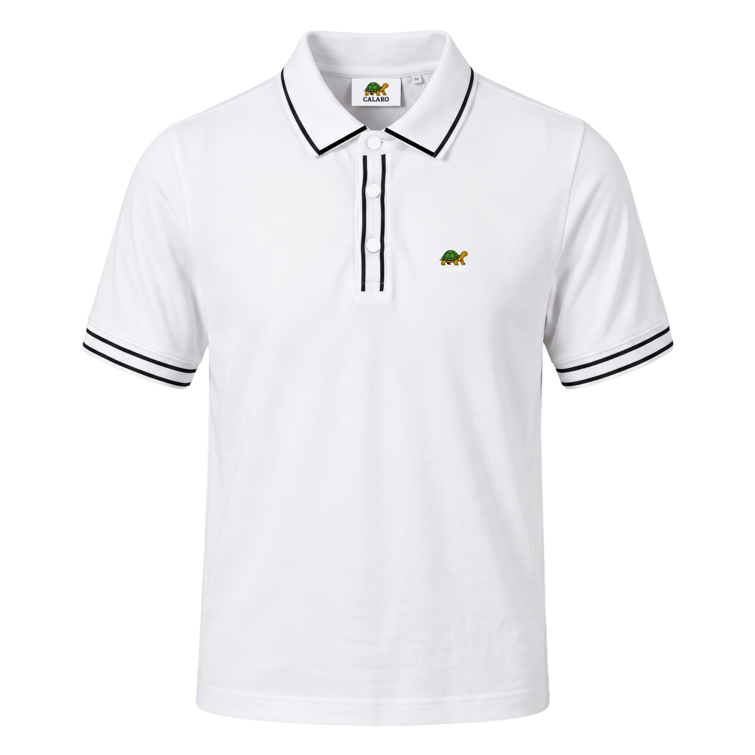 calaro Cotton Rich Regular Fit Solid Half Sleeve Polo T-Shirt-picture-13