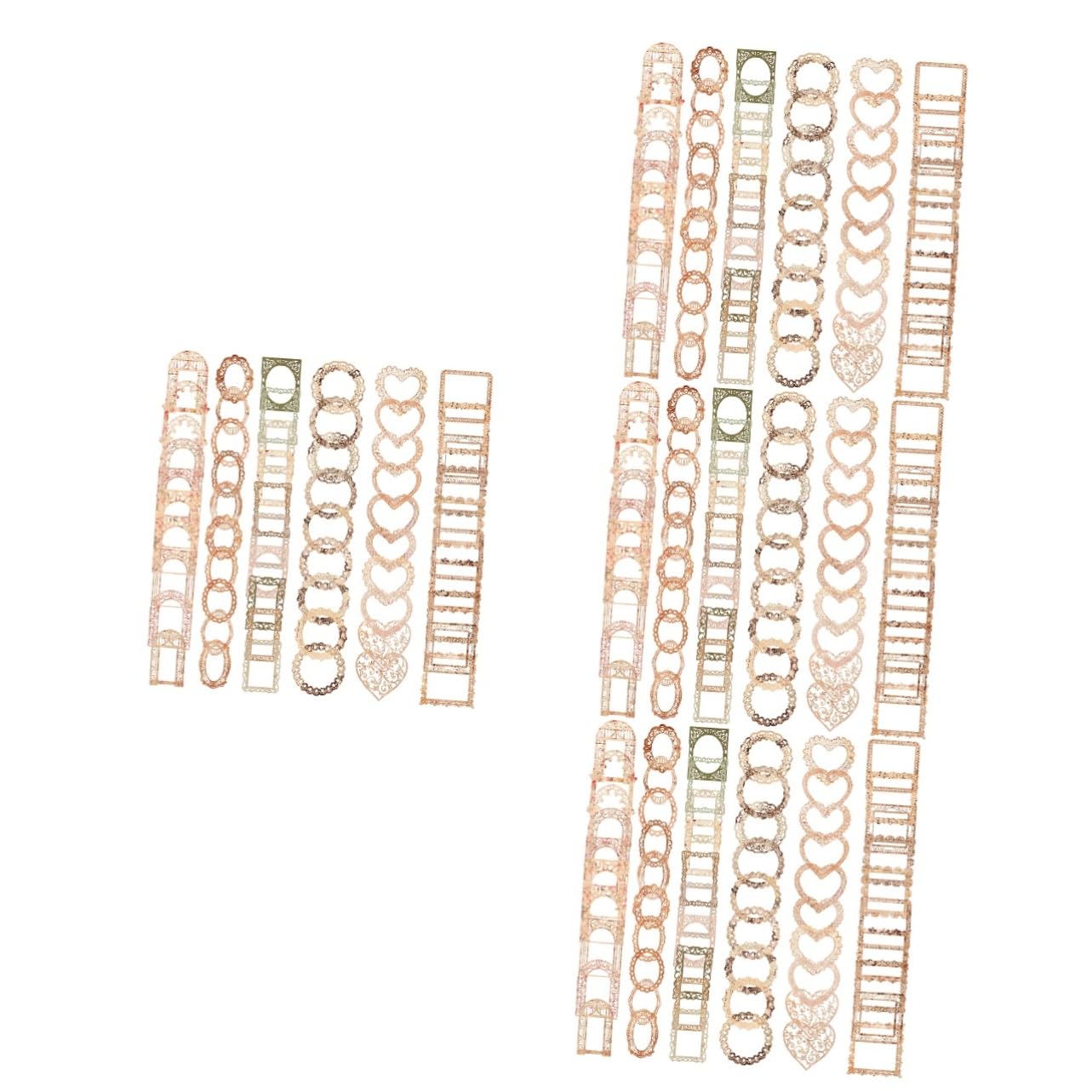 SHINEOFI 4 Sätze Hohler Spitzenrand Taschentuch Schrottbuch Rahmen Gemustertes Bastelpapier Dekoratives Papier Bastelmaterial Sammelalbumpapier Sammelalbum Diy Papier 60 Blätter * 4