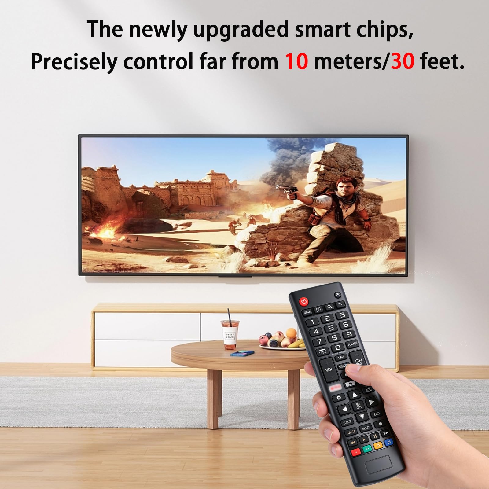 Mando para LG Smart TV, Mando Universal TV para LG LCD HD LED TV, Reemplazo Mando LG Smart TV-No Requiere Configuración-Sin Batería - 3