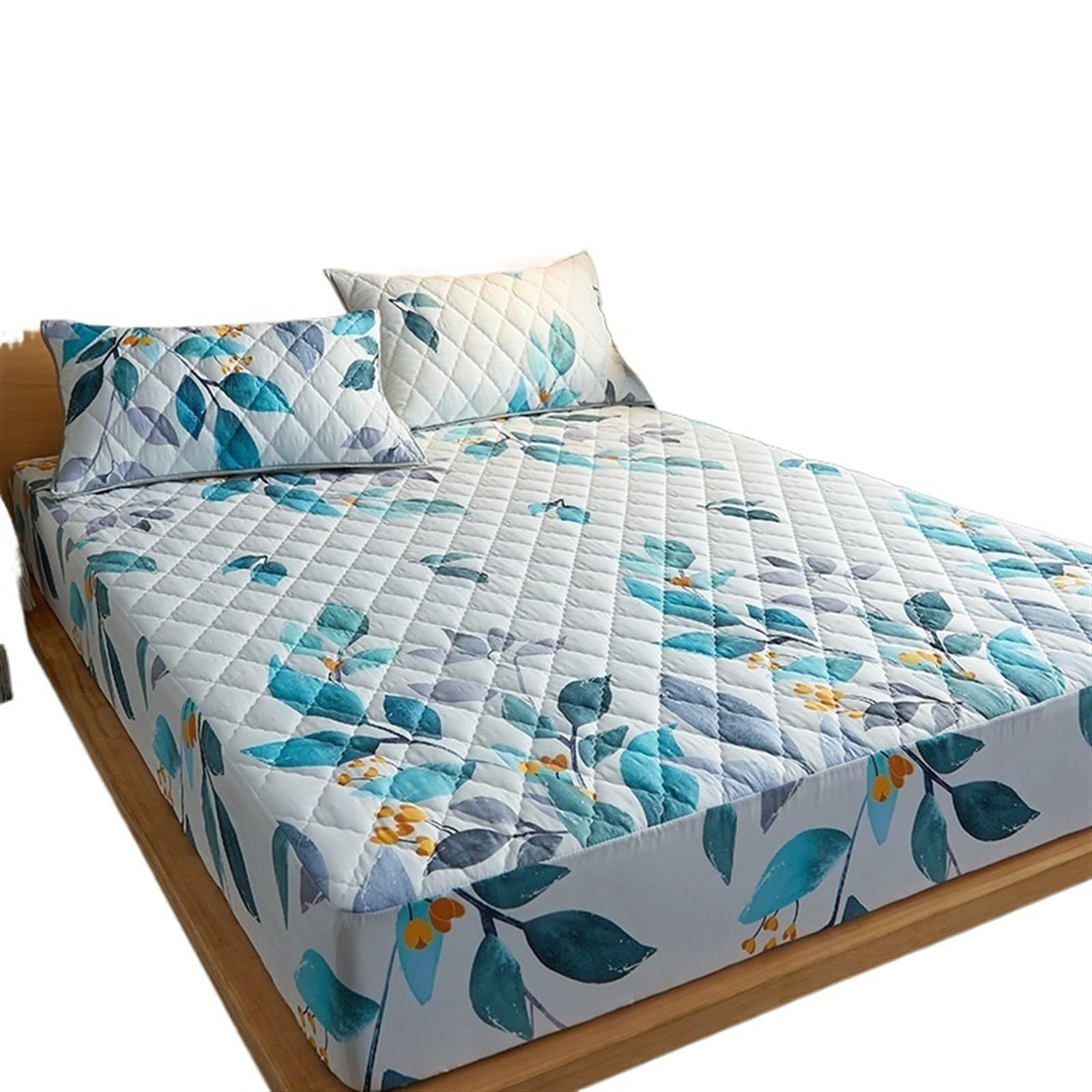Funda Colchon Impermeable Sábana Ajustable Acolchada Gruesa Impermeable, Funda Protectora de colchón de una Sola Pieza, previene la orina(Qingning04,135x190x30cm)