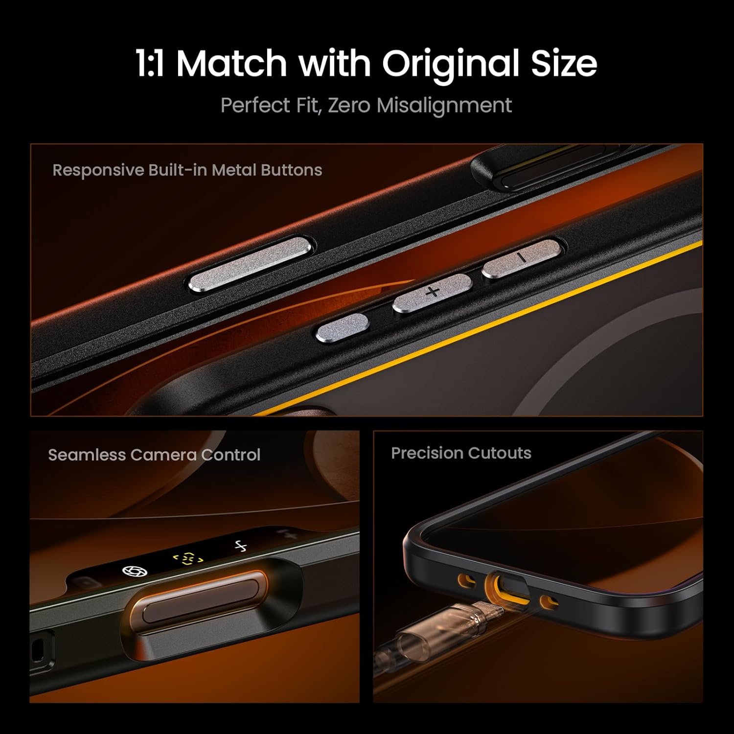 AOHI Magnetic Case for iPhone Air, Slim MagSafe-Compatible Shockproof Phone Case with Military-Grade Drop Protection, Black - Image 7