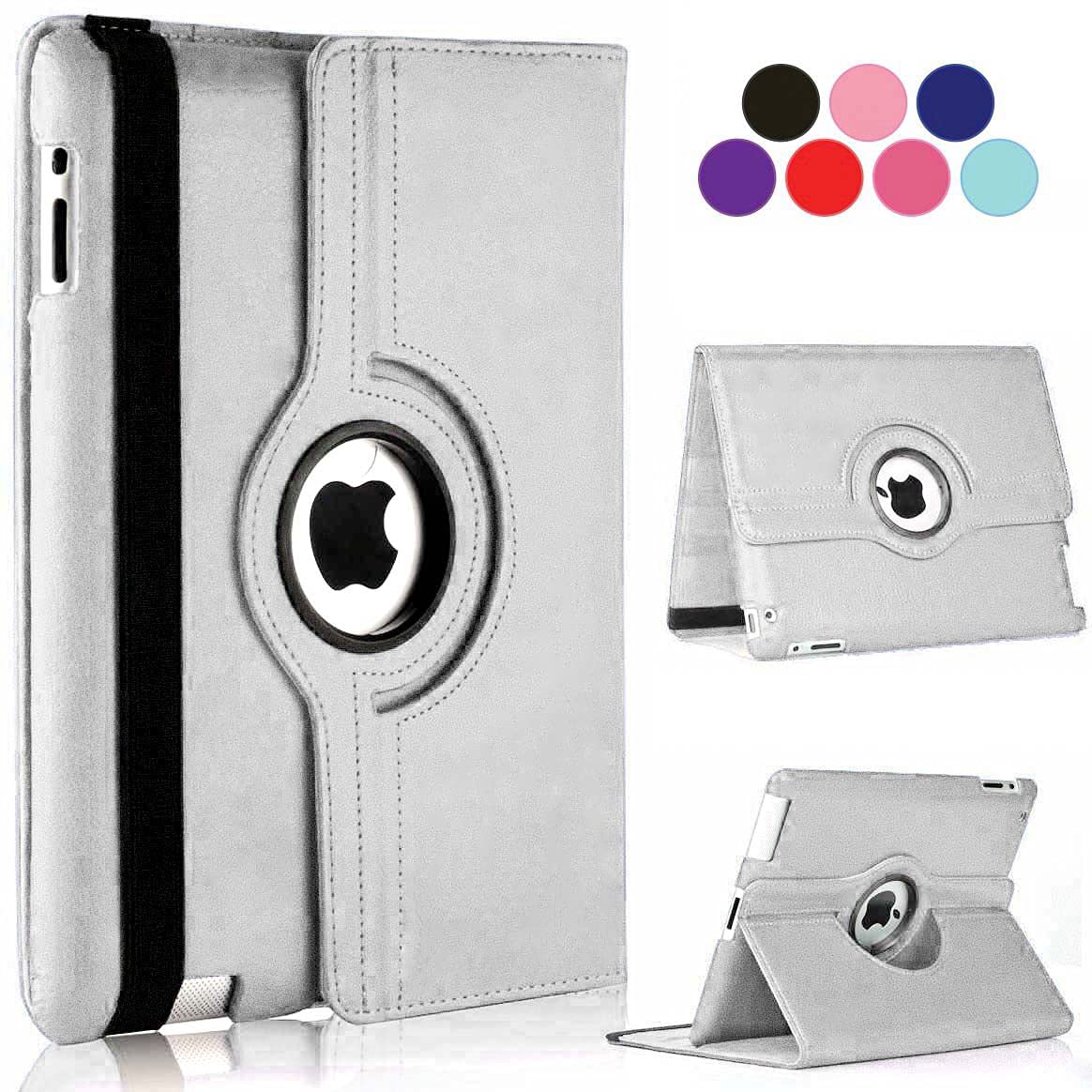 Vultic Rotating Case for iPad 11 inch A16 [11th Gen 2025] / 10.9 inch [10th Gen 2022], 360 Degree Stand [Auto Sleep/Wake] Folio PU Leather Smart Cover (Silver)