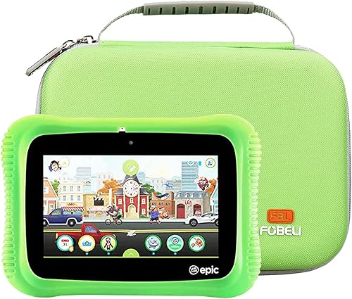 Miniatura 7 de FBLFOBELI Funda de transporte rígida para tablet infantil Leapfrog Epic Academy Edition de 7 pulgadas (solo funda)