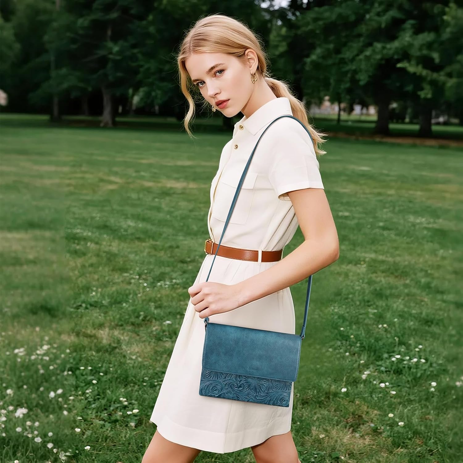 MEITRUE Small Crossbody Bags for Women, Vegan Leather Cell Phone Purse with Adjustable Strap - Image 2