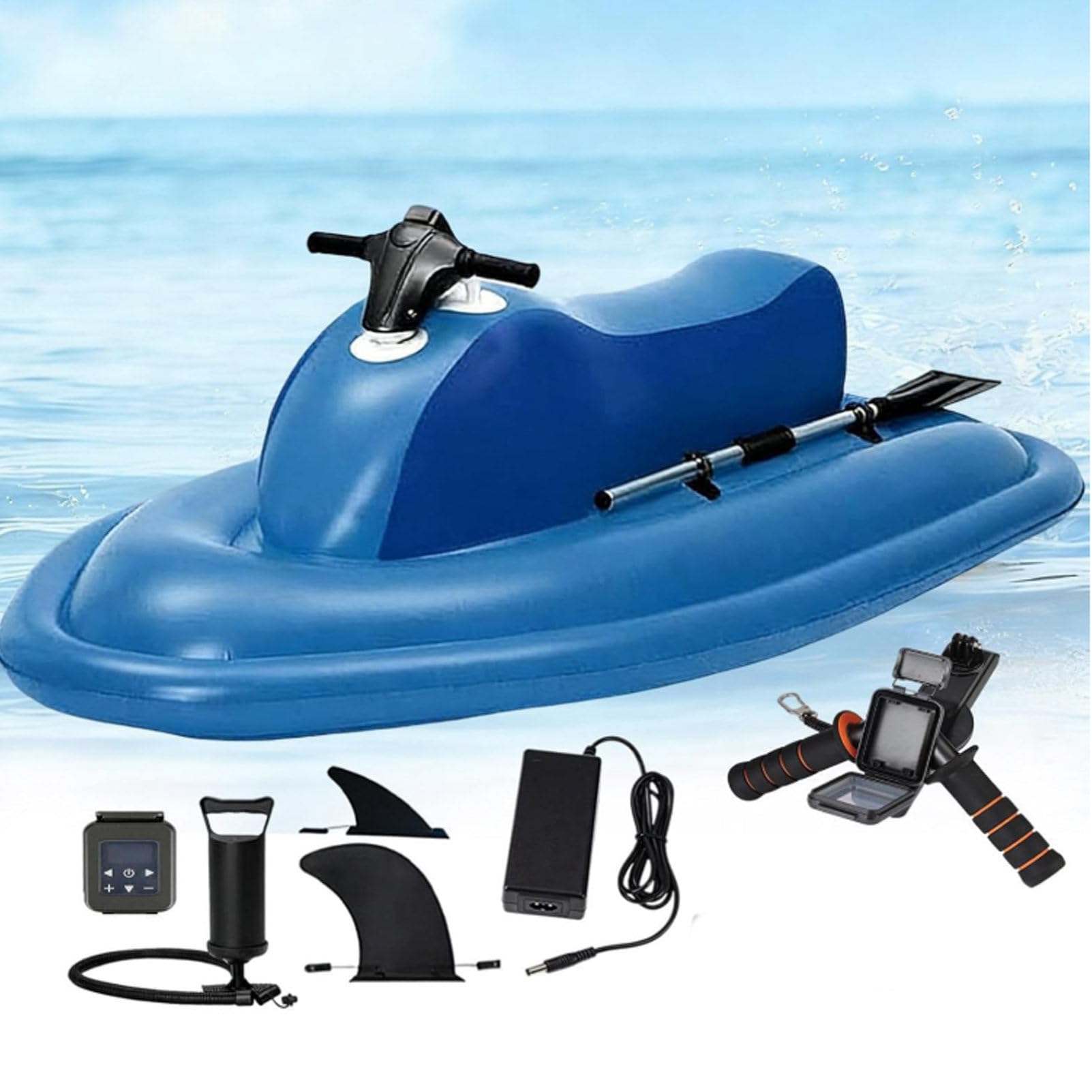 Scooter acuático eléctrico Jet Ski - Lancha eléctrica de Verano con Motor y Remo, 3-9 km/h, duración de la batería de 40-130 min, Equipo de Buceo y natación para Adultos Nothruster