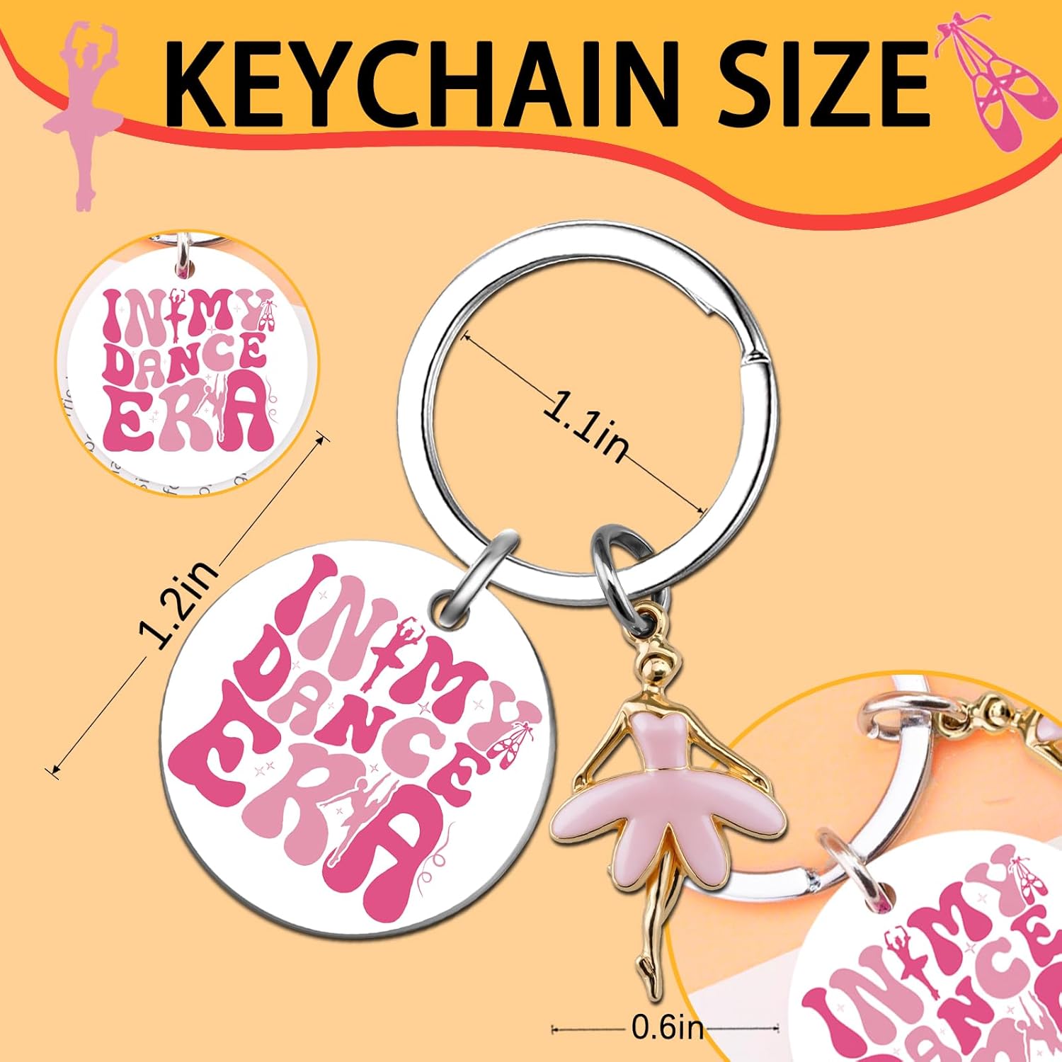 Dance Recital Gifts for Girls Dancer Ballerina Gifts for Girls Teens Cute Dance Keychain for Dancers Dance Teacher Gift Ideas Ballet Dancer Stuff Accessories Stocking Stuffers for Teen Girl - Image 7