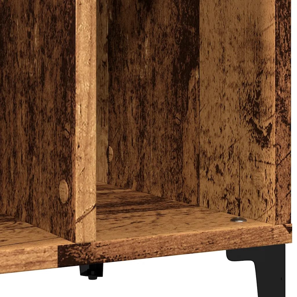 Helloshop26 Armadietto a dischi classico spazio di archiviazione 100 x 38 x 48 cm in legno antico 02_0051064