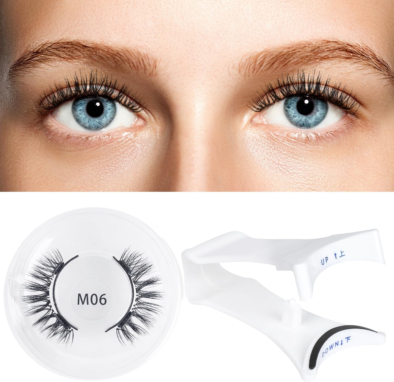 Magnetic Eyelashes with Applicator Magnetic Eyelashes Natural Look Magnetic False Eyelashes No Glue Needed False Eyelashes Magnetic Eyelashes with Clamp 1 Pair