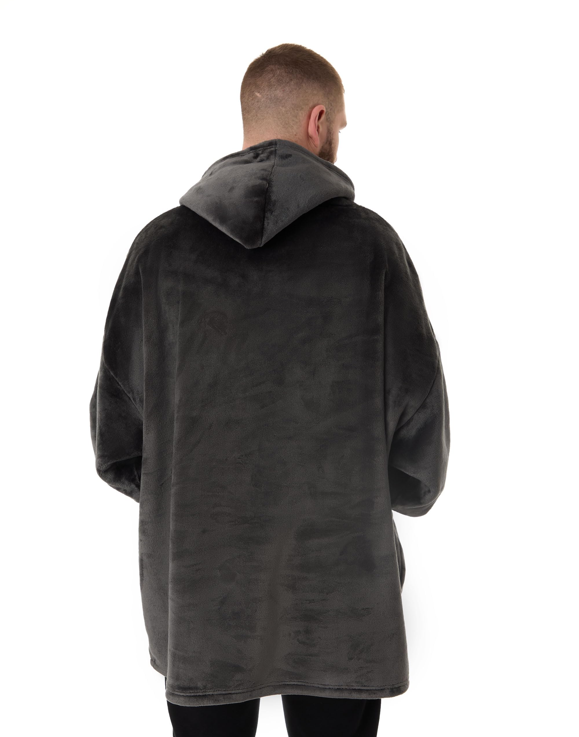 Vanilla Underground Simpson Felpa con Cappuccio indossabile da Uomo | Pullover Nero con Cappuccio per Adulti con Grafica e Tasche del Personaggio Homer | Abbigliamento da casa Foderato in Sherpa