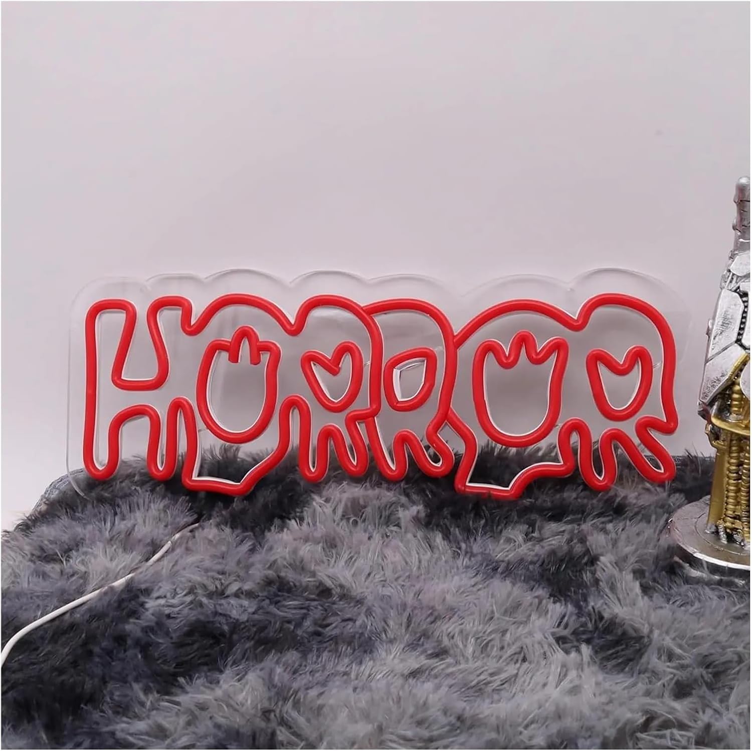 ネオンサイン LED Horror ネオンサイン USB調光LEDライト 不気味な部屋 ゲームルーム ゴシック パーティー 壁飾り