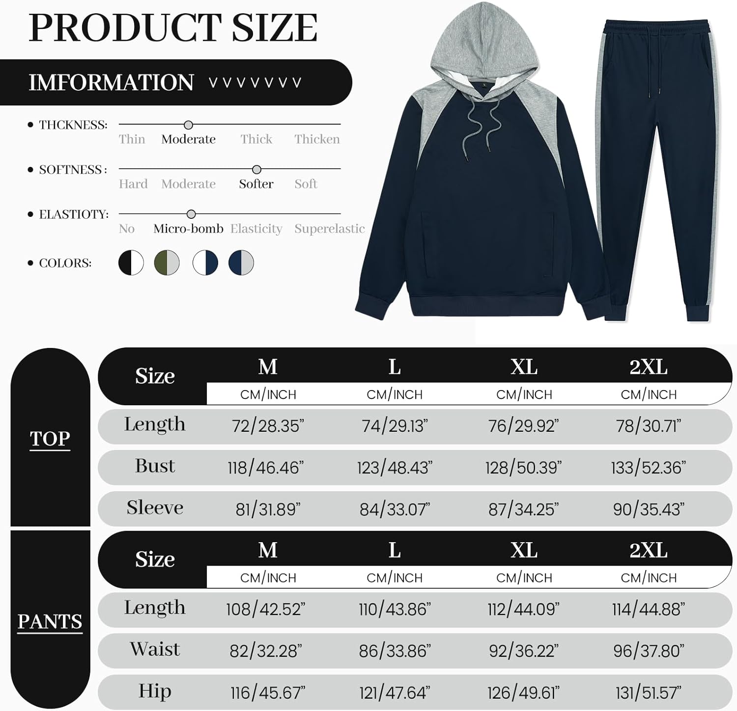 LBL Leading the Better Life Mens Track Suits Casual Pullover Sweat Suit Active Jackets and Pants 2 Piece tracksuit - Image 7