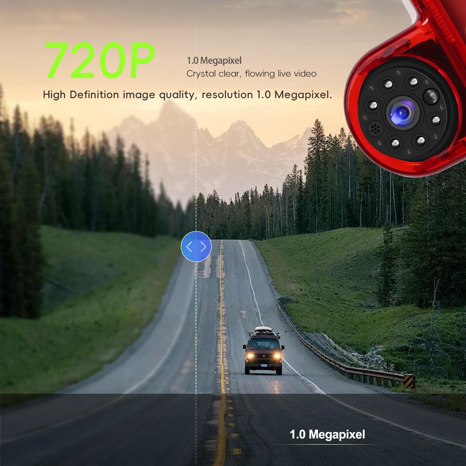 CAMECHO Cámara Trasera con luz de Freno HD con Visión Nocturna IP67 Resistente al agua para Renault Trafic Combo Renault Trafic y Vauxhall Vivaro 2001-2014, luz de freno con gran angular de 140°, 12 V