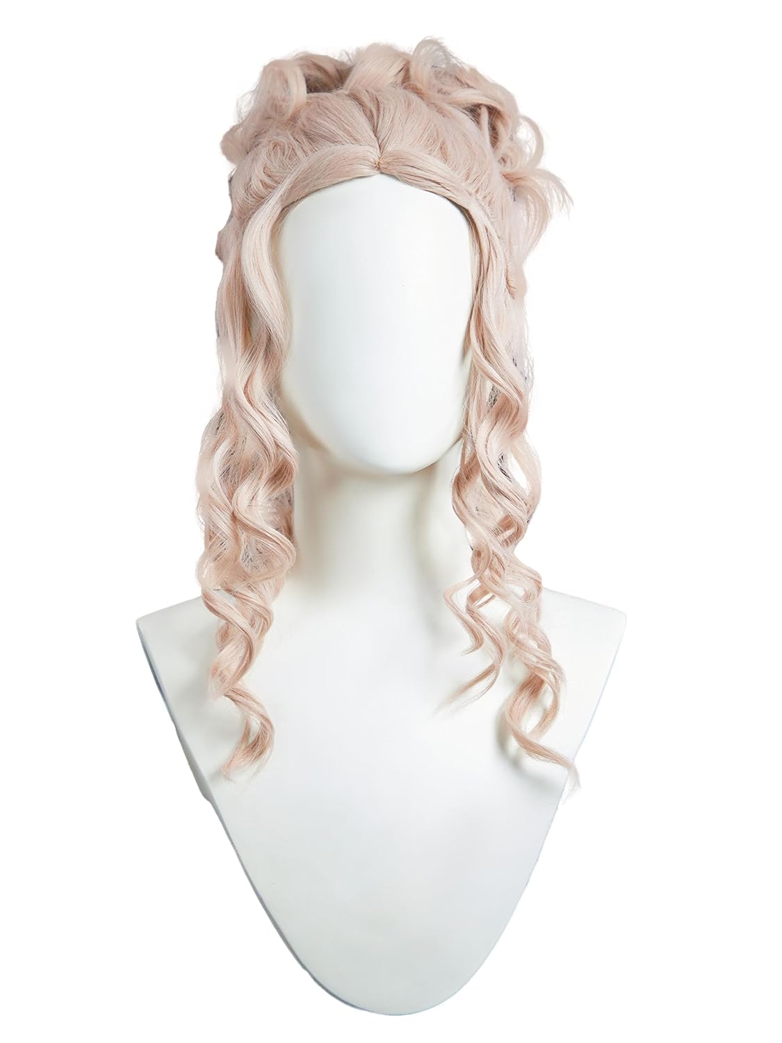 miccostumes Women's Wednesday Cosplay Wig Dusty Pink Long Curly Synthetic Hair for Medieval Cosplay Halloween Party (onesize)