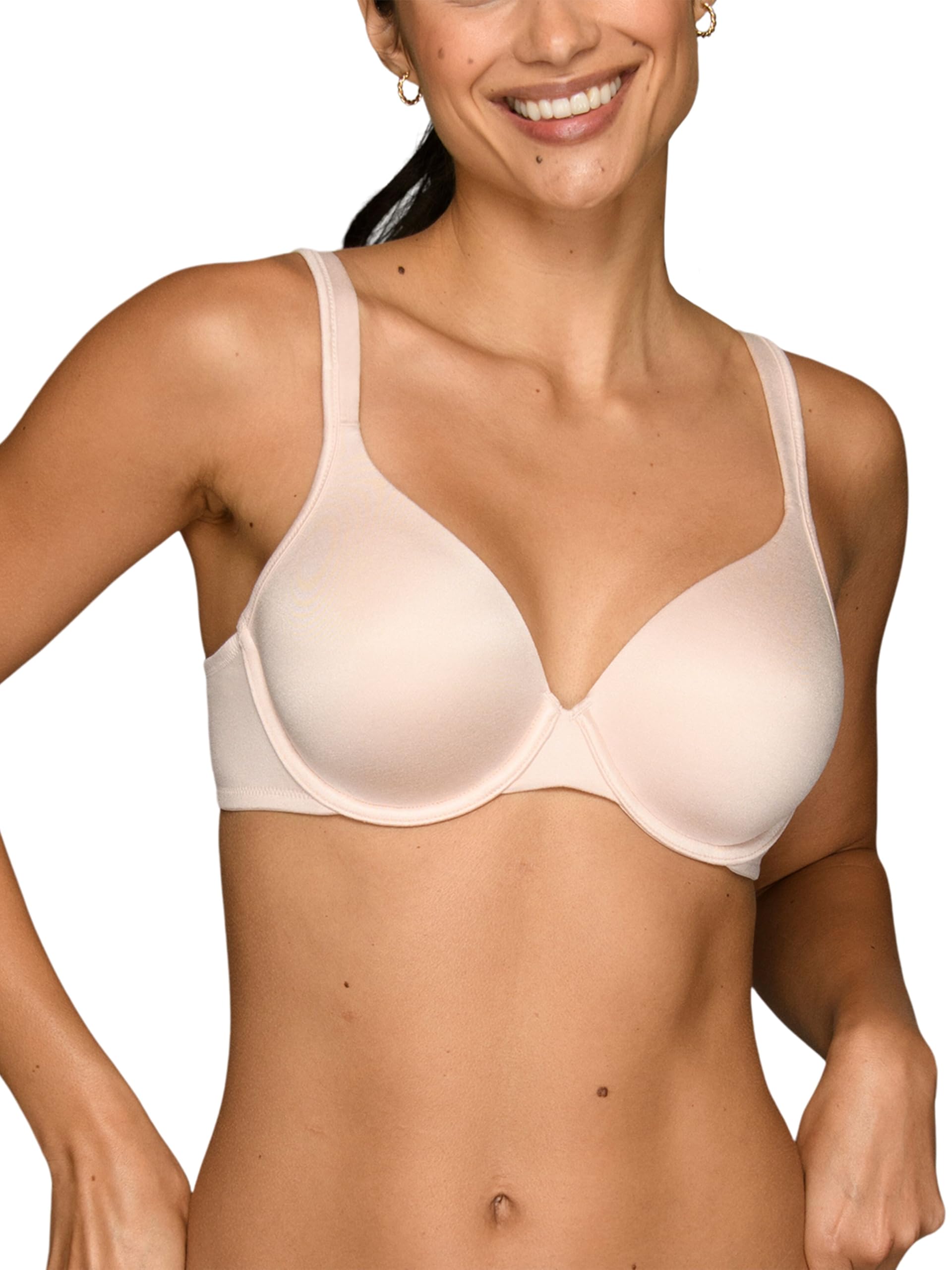 Vanity Fair Women's Perfect T-Shirt Bra, Body Shine Full Coverage, Lightly Lined Cups up to DD