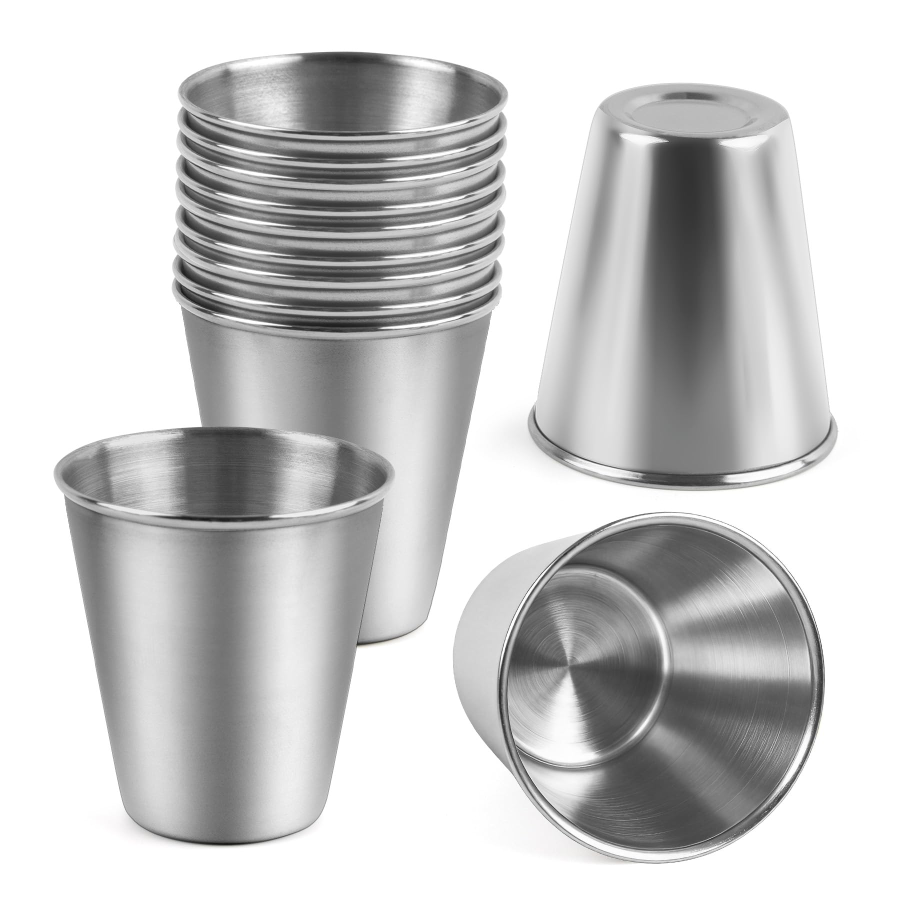 Verres à shot en acier inoxydable incassables lot de 12 petits gobelets