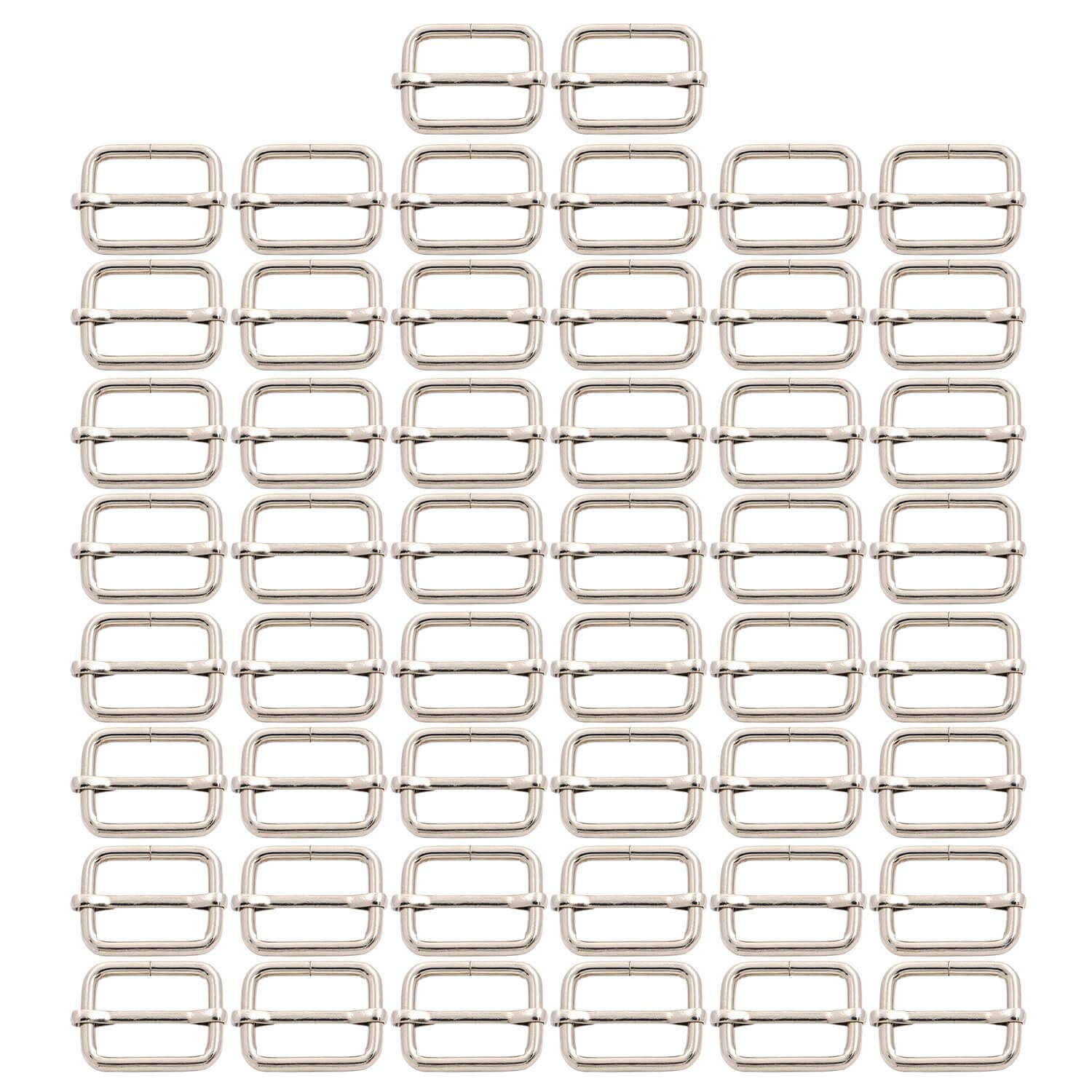 BIKICOCO Metal Slide Adjuster Tri Glide with Movable Center Bar Non Welded 0.8x0.6 Inch Inside Dimensions Gold