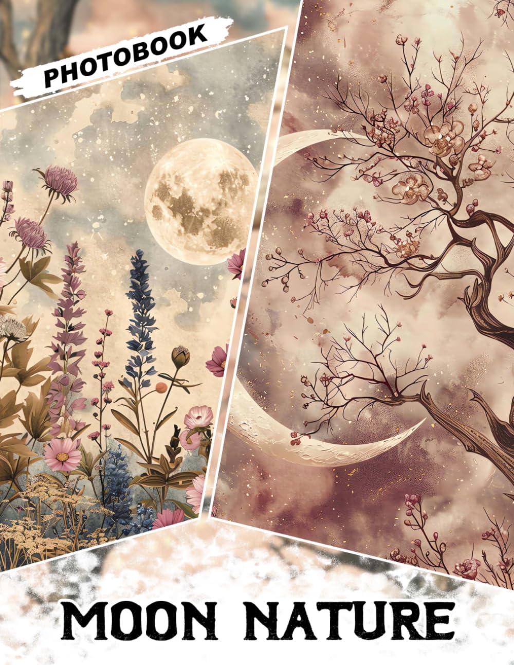 Moon Nature Photo Book: Nighttime Scenes Gift with 40 Enchanting Images Featuring Moonlit Landscapes And Celestial Beauty