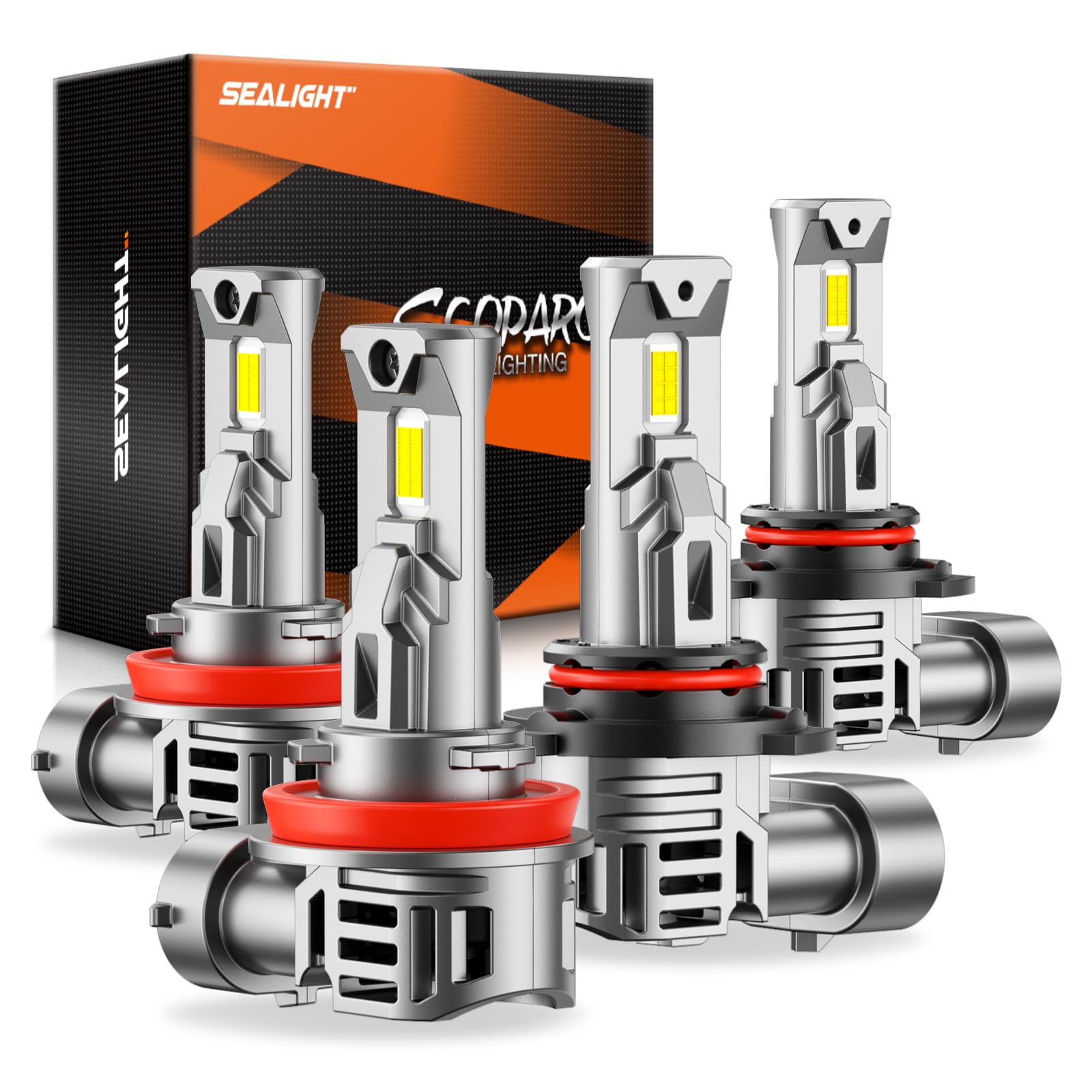 Photo 1 of SEALIGHT 9005 H11 LED Bulb Combo - 6500K White