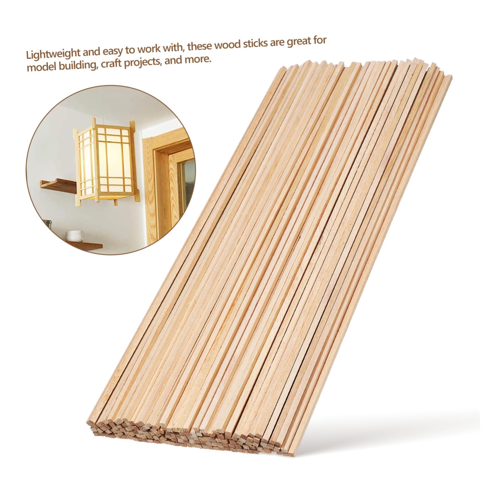 OSALADI 2 Sätze Holzstäbchen Unbehandelt Für Bastelprojekte Und Modellbau Für Diy Handwerksarbeiten 150 Stück * 2