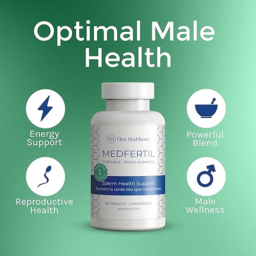Miniatura 6 de Medfertil - Suplemento dietético para hombres (90 unidades) con L-Carnitina, Vitamina C, E, B12, Folato, Zinc, Selenio y Co-Q10  Tableta una vez al