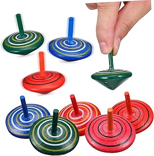 KOMBIUDA 15 Pçs Brinquedo O Presente Suprimentos Para Festa De Aniversário Favores De Festa De Aniversário Giroscópio De Madeira Giroscópio Pequeno Giroscópio Pequeno Topo De Madeira Para
