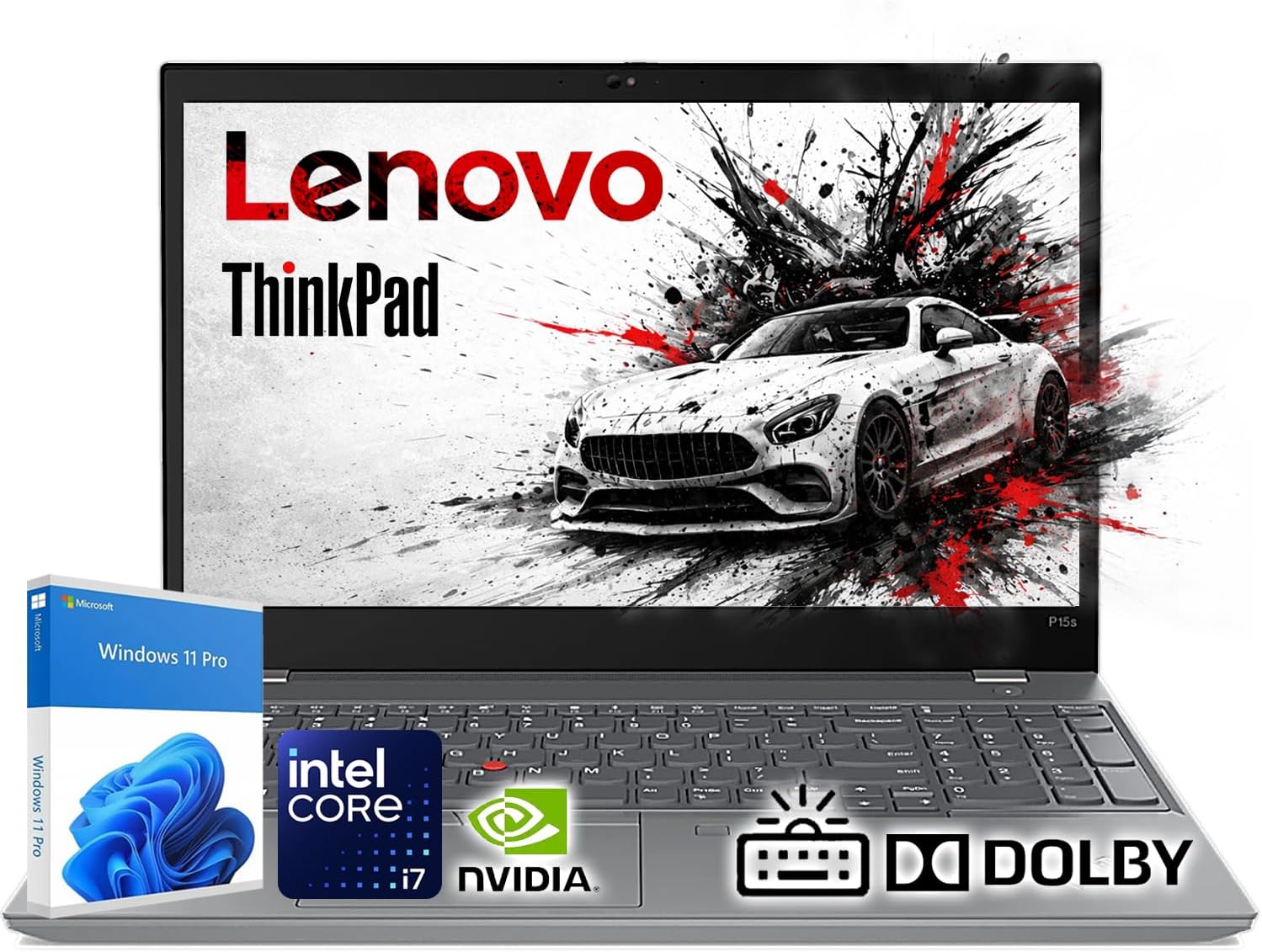 Lenovo ThinkPad P15s 15.6" FHD Laptop | Intel Core i7 Processor | Windows 11 Pro | NVIDIA Quadro T500 GPU | 12GB DDR4 | 256GB PCIe SSD | Full-Size Backlit Keyboard | HDMI | Mobile Workstation