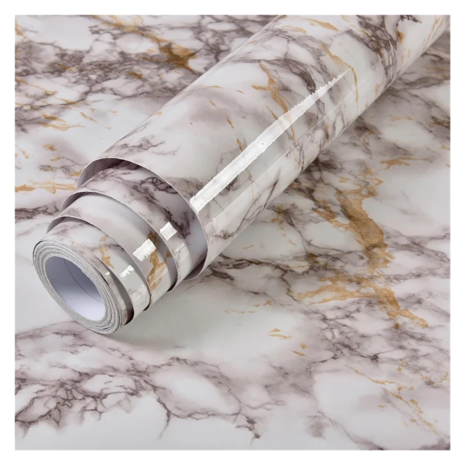 Aywtiun Marble14 Oil Proof Waterproof Contact Paper Marble Kitchen Waterproof And Oil Proof Sticker Cabinet Renovation Self-Adhesive Wallpaper Stove Top For Kitchen Worktop Fridge Splashback(,40Cmx5m)