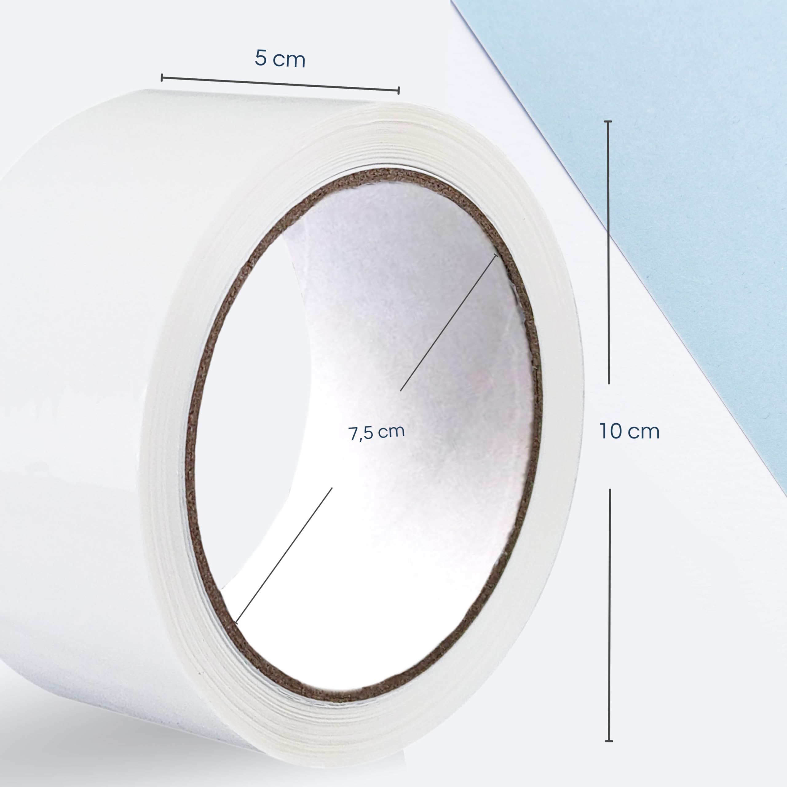 RAYLU PAPER® - Rollos de Precinto, Cinta Adhesiva para Embalaje de Cajas de Envío Resistente y Extra Fuerte, 66 metros x 50 mm de ancho (1 unidad, Blanco)