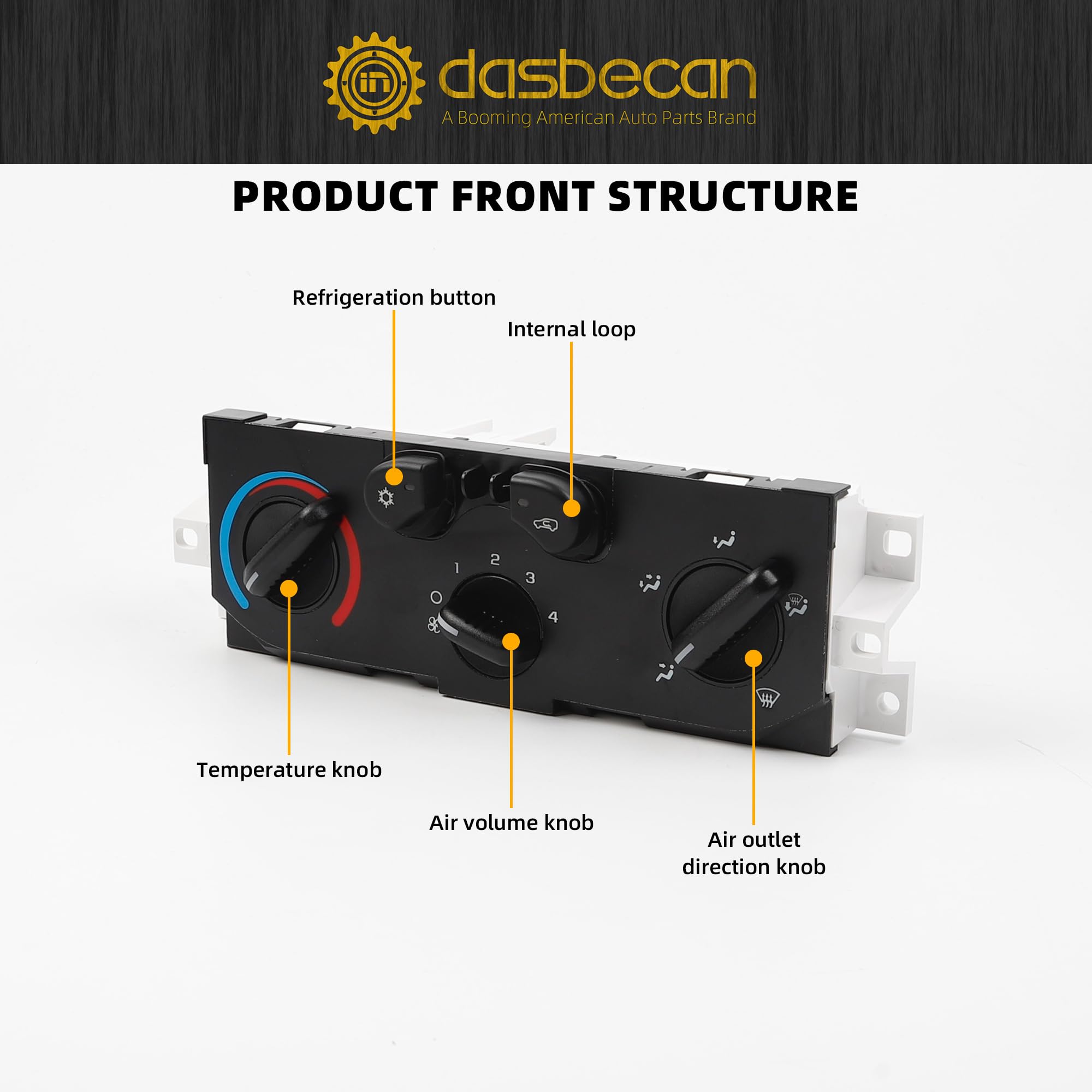 Dasbecan HVAC Climate Control Module – Replacement For 2004-2012 Chevy Colorado & GMC Canyon (Replaces 25841856, 15113185) - View #10