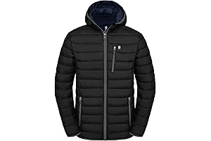 Little Donkey Andy Men's Packable Black Puffy Jacket