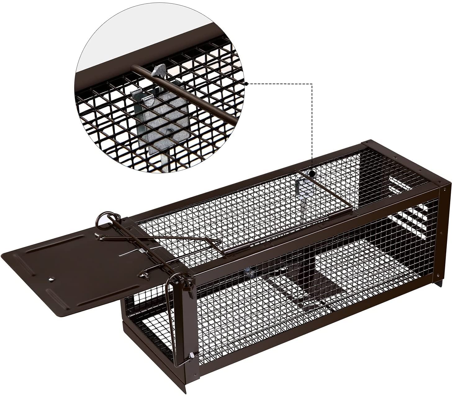 RatzFatz® Lebendfalle Mausefalle, Premium Rattenfalle, XXL Profi, Garten & Haus, Siebenschläfer, Alle Kleintiere Sensibilität einstellbar, Wiederverwendbar Falle, Modell Quickcatch 1.0