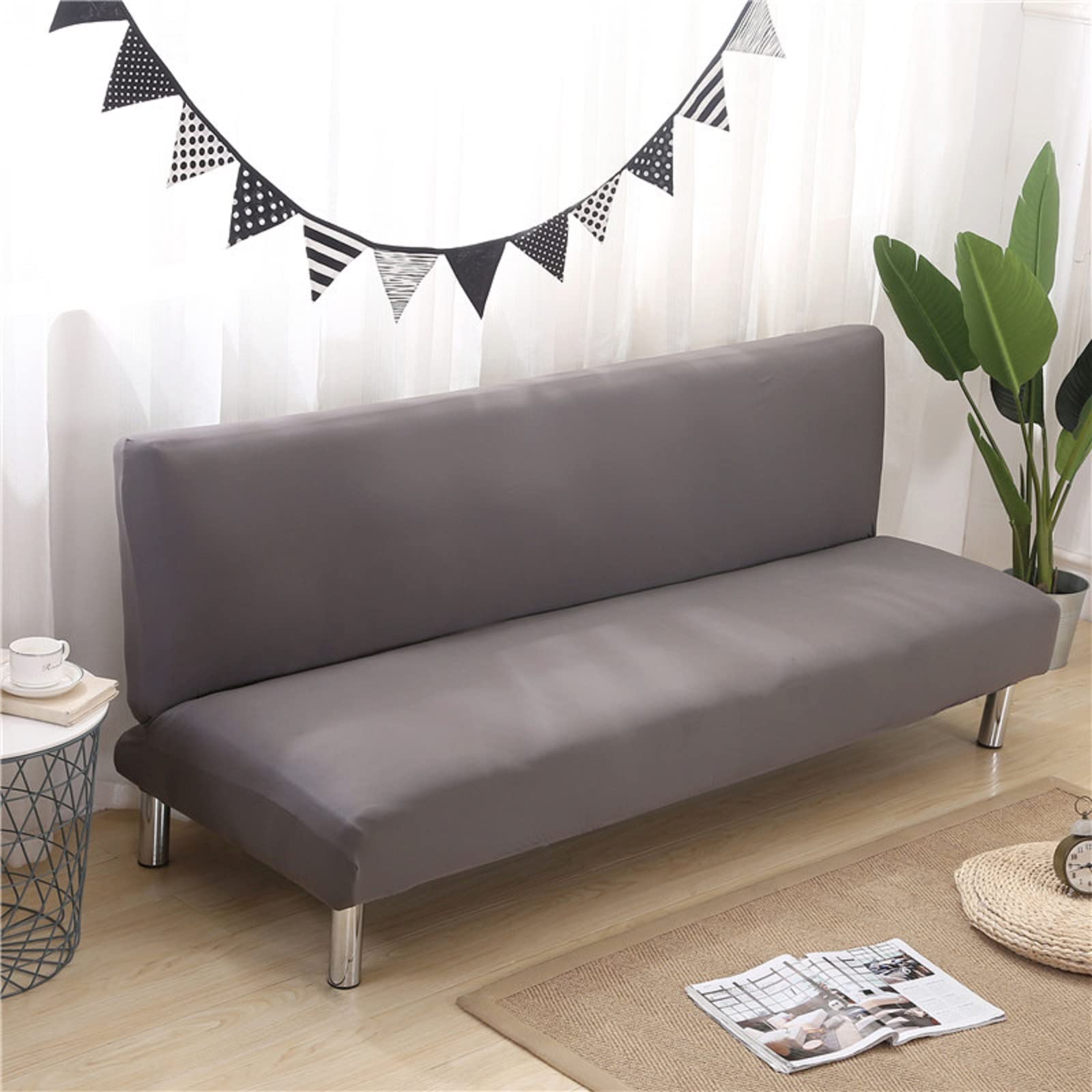 ShowyLive Sofa Covers 1 2 3 4 Seater Non Slip Sofa Slipcovers Super Soft & Thick Corduroy Sofa Cushion Covers Sofa Protectors from Pets/Kids/Dogs(Dark Grey, 28 * 59 inch/70 * 150CM) — view 33