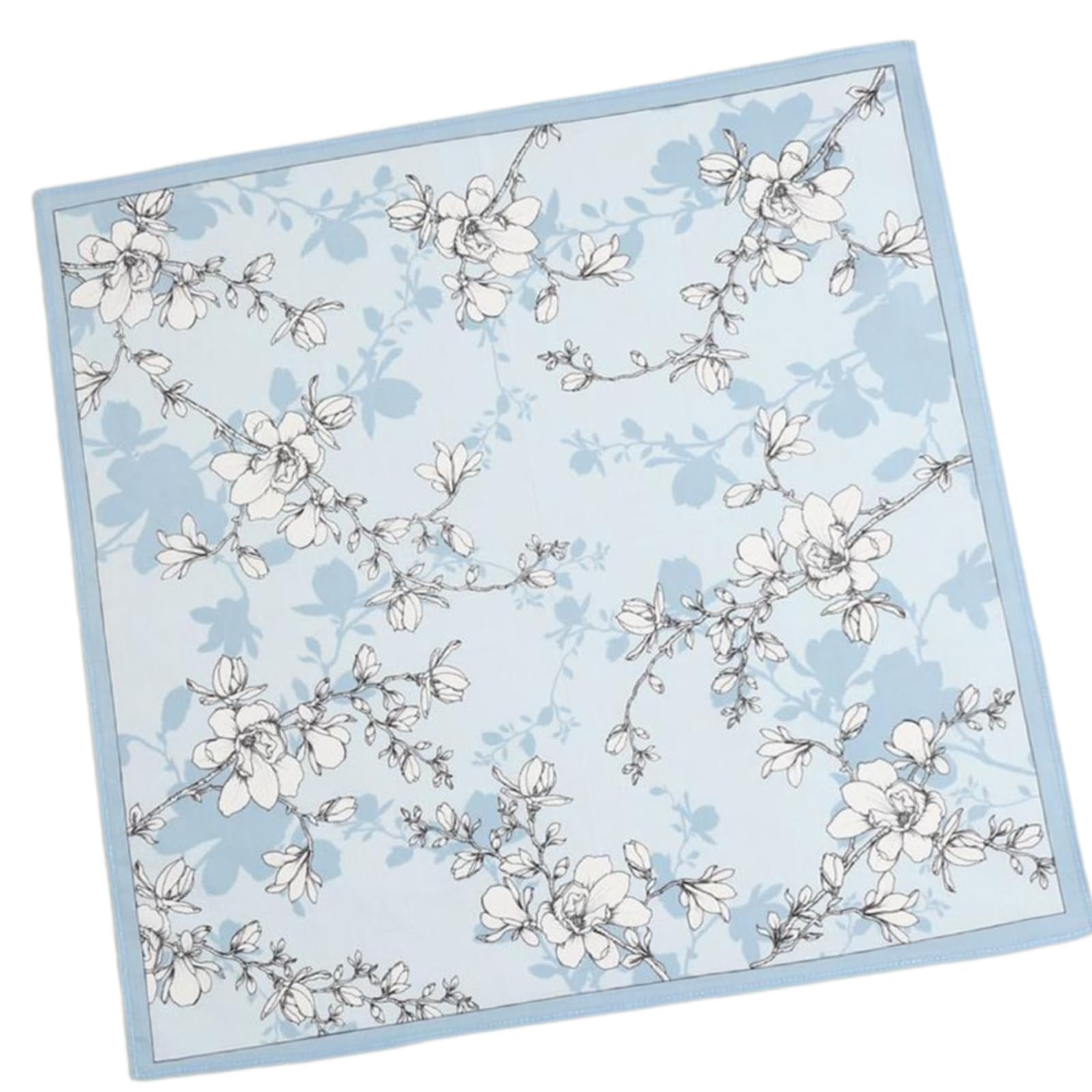 Msioytog 1PC Women Florals Handkerchiefs Pocket Hankies Cotton Bandana Wedding Party for Girl Elegant Hanky